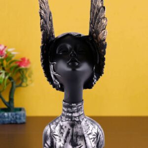 Resin Greek Angel Statue Small Angel Girl Garden Figurine Roman Angel Sculpture for Indoor Outdoor Home Garden Decoration