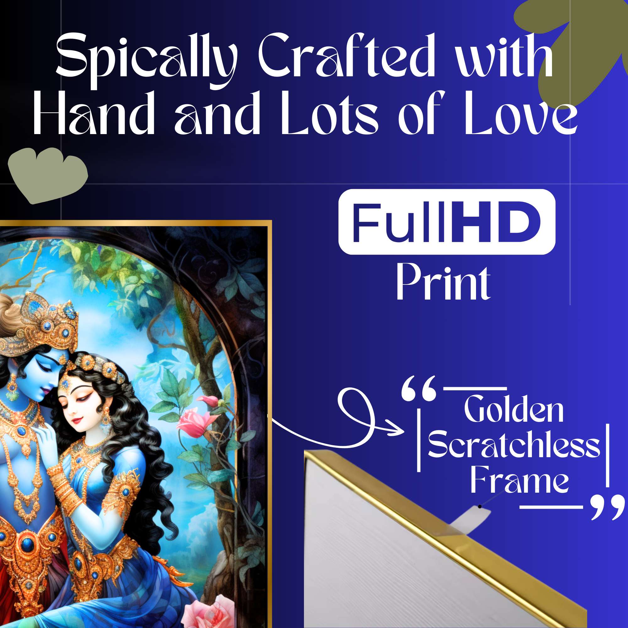 Set of Three Wall Paintings for Wall Dacoration Golden Framed Wall Paintings for Living Room & Bedroom Wall Art for Home Decoration & Office Wall Décor (18x12 inch CH-GD3-9) - Image 4